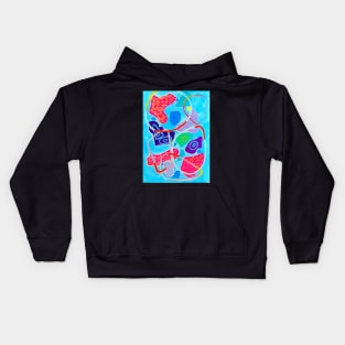 blue abstract Kids Hoodie